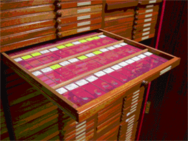 Slides stored in drawer